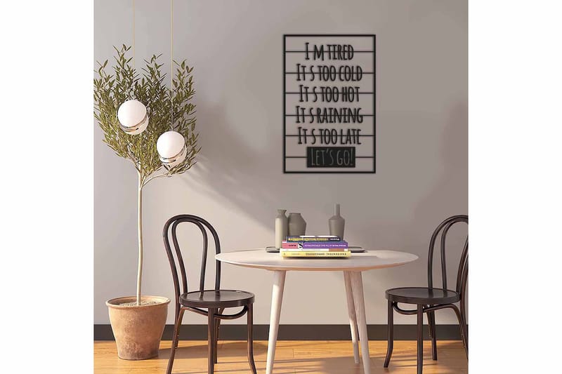 Dekorativ Väggdekor 49x74 cm - Svart - Inredning - Väggdekor - Skylt - Plåtskyltar