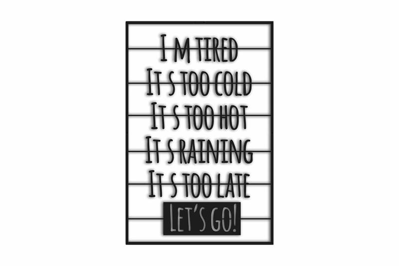 Dekorativ Väggdekor 49x74 cm, Svart