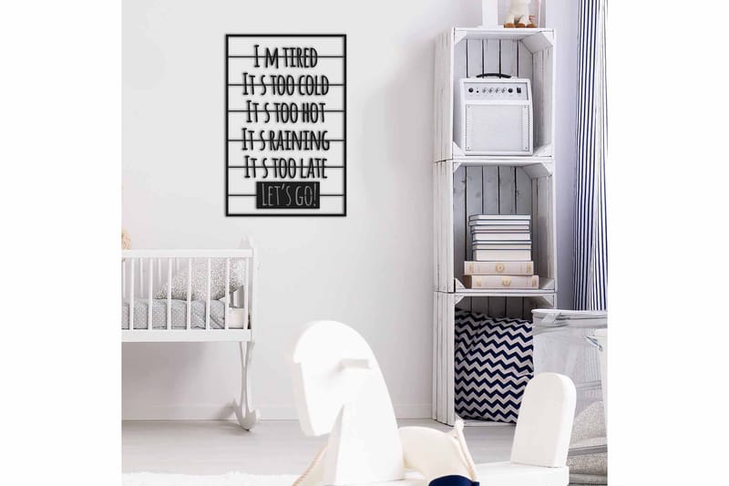 Dekorativ Väggdekor 49x74 cm - Svart - Inredning - Väggdekor - Skylt - Plåtskyltar