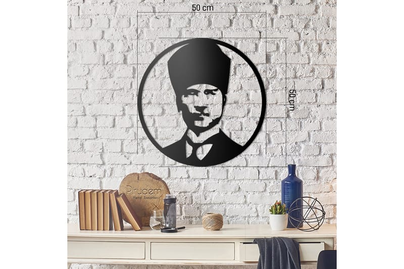 Dekorativ Väggdekor 50x50 cm - Svart - Inredning - Väggdekor - Skylt - Plåtskyltar