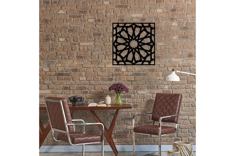 Dekorativ Väggdekor 50x50 cm - Svart - Inredning - Väggdekor - Skylt - Plåtskyltar