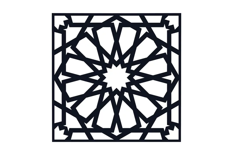 Dekorativ Väggdekor 50x50 cm, Svart