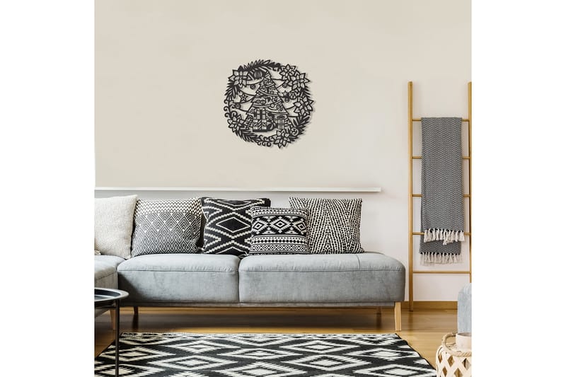 Dekorativ Väggdekor 50x50 cm - Svart - Inredning - Väggdekor - Skylt - Plåtskyltar