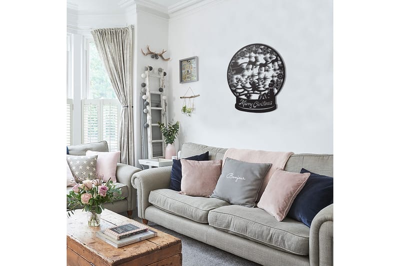 Dekorativ Väggdekor 50x50 cm - Svart - Inredning - Väggdekor - Skylt - Plåtskyltar