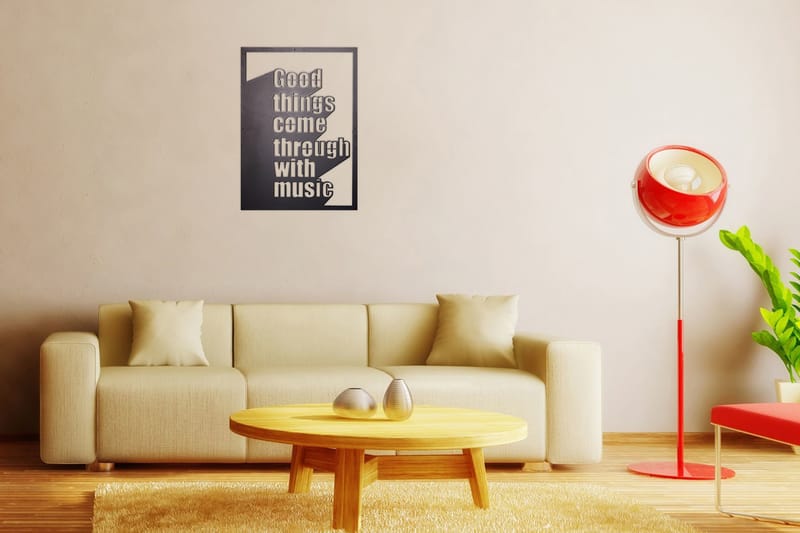 Dekorativ Väggdekor 50x70 cm - Svart - Inredning - Väggdekor - Skylt - Plåtskyltar
