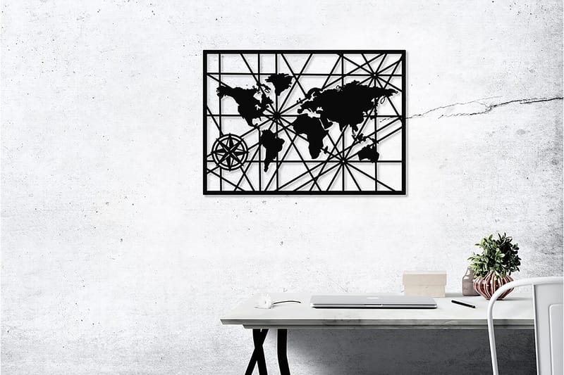 Dekorativ Väggdekor 50x70 cm - Svart - Inredning - Väggdekor - Skylt - Plåtskyltar