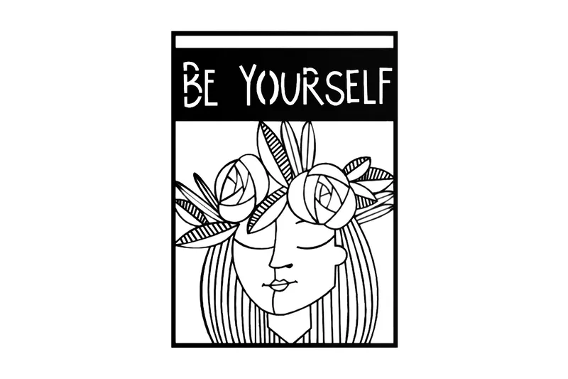 Dekorativ Väggdekor 50x70 cm, Svart