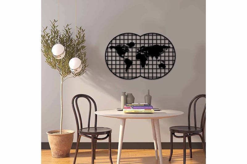 Dekorativ Väggdekor 74x49 cm - Svart - Inredning - Väggdekor - Skylt - Plåtskyltar