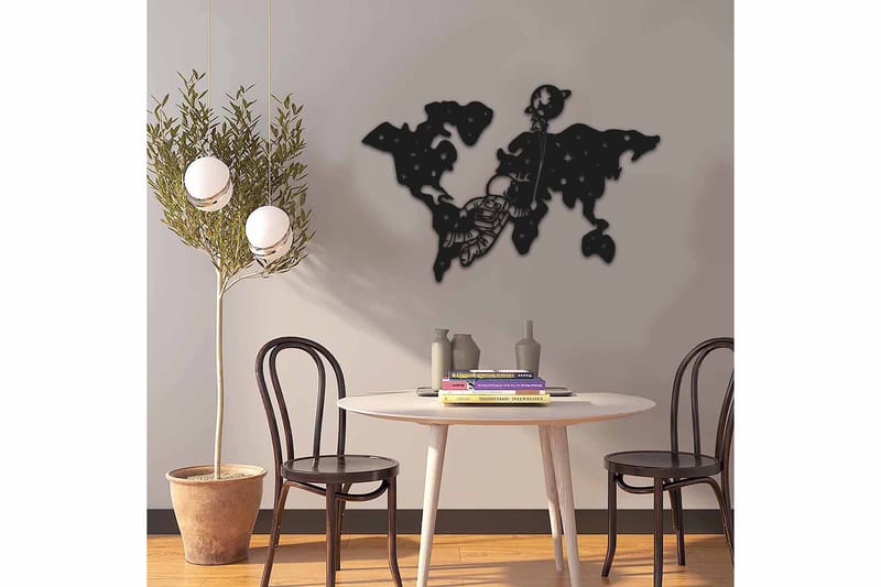 Dekorativ Väggdekor 74x49 cm - Svart - Inredning - Väggdekor - Skylt - Plåtskyltar