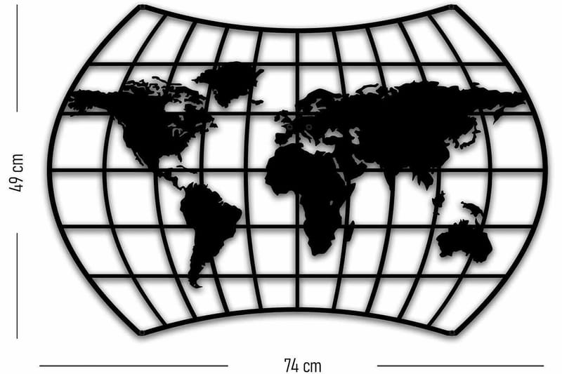 Dekorativ Väggdekor 74x49 cm - Svart - Inredning - Väggdekor - Skylt - Plåtskyltar