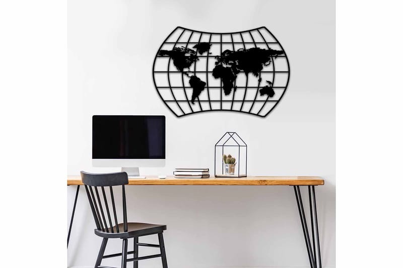 Dekorativ Väggdekor 74x49 cm - Svart - Inredning - Väggdekor - Skylt - Plåtskyltar