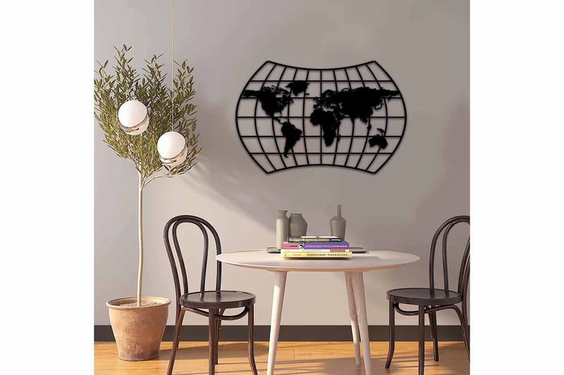 Dekorativ Väggdekor 74x49 cm - Svart - Inredning - Väggdekor - Skylt - Plåtskyltar