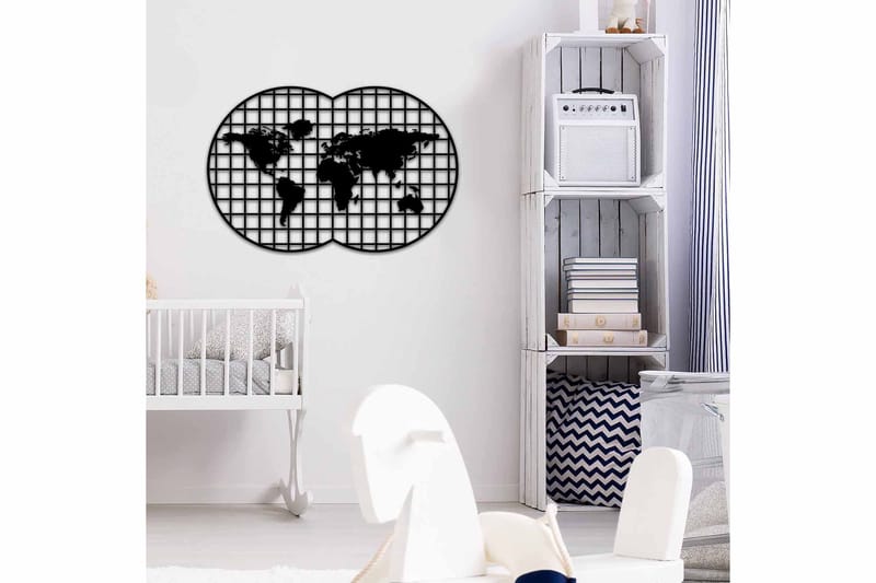 Dekorativ Väggdekor 74x49 cm - Svart - Inredning - Väggdekor - Skylt - Plåtskyltar