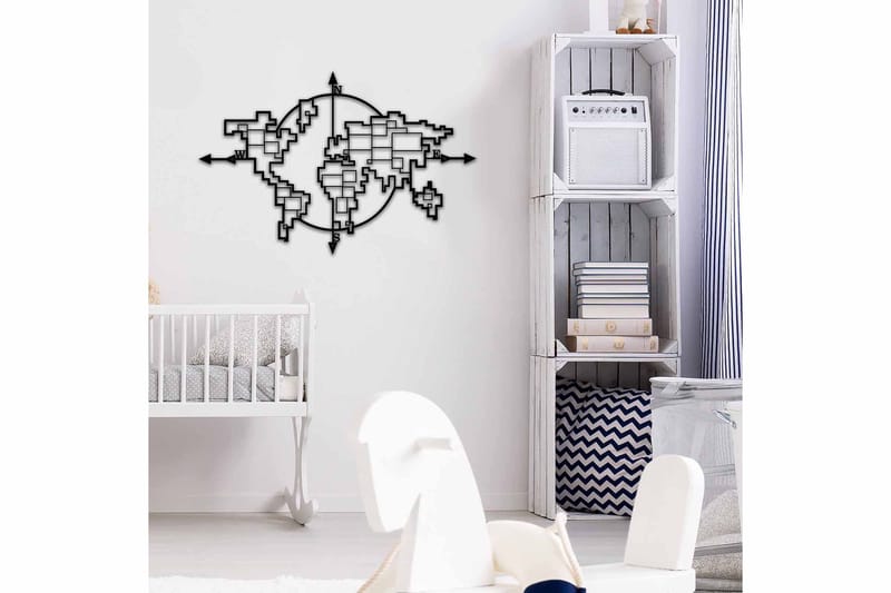 Dekorativ Väggdekor 74x49 cm - Svart - Inredning - Väggdekor - Skylt - Plåtskyltar