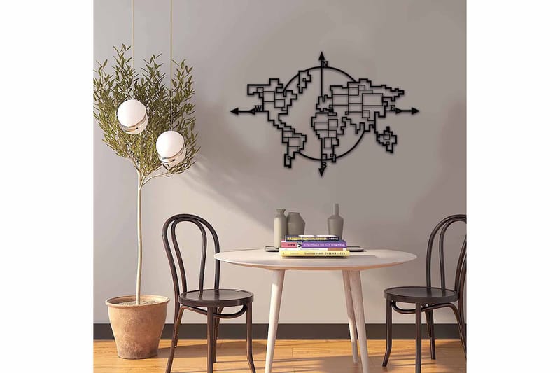 Dekorativ Väggdekor 74x49 cm - Svart - Inredning - Väggdekor - Skylt - Plåtskyltar