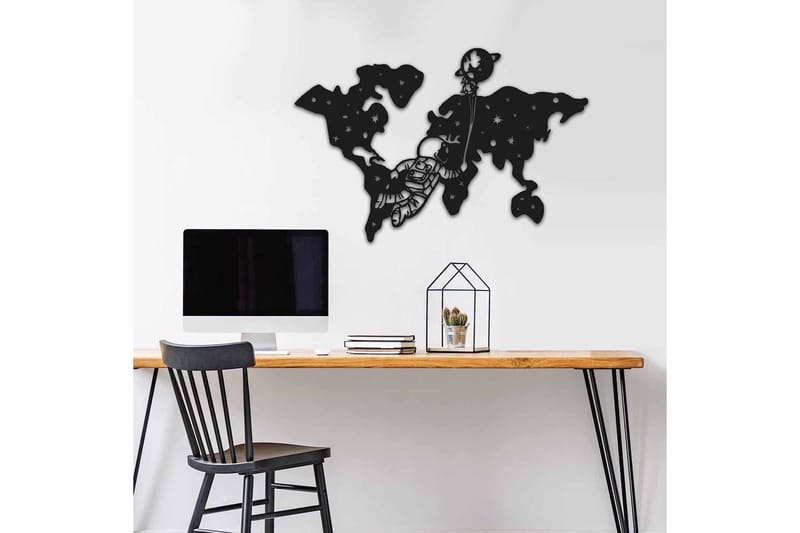 Dekorativ Väggdekor 74x49 cm - Svart - Inredning - Väggdekor - Skylt - Plåtskyltar