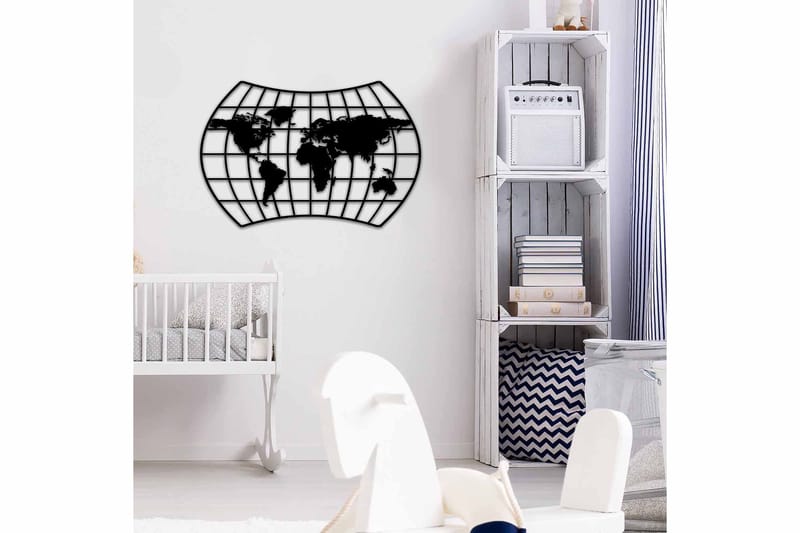 Dekorativ Väggdekor 74x49 cm - Svart - Inredning - Väggdekor - Skylt - Plåtskyltar