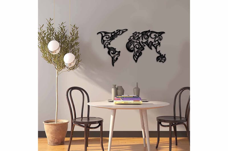 Dekorativ Väggdekor 86x47 cm - Svart - Inredning - Väggdekor - Skylt - Plåtskyltar