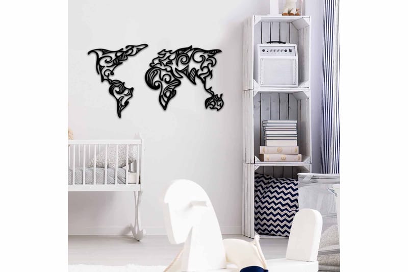 Dekorativ Väggdekor 86x47 cm - Svart - Inredning - Väggdekor - Skylt - Plåtskyltar