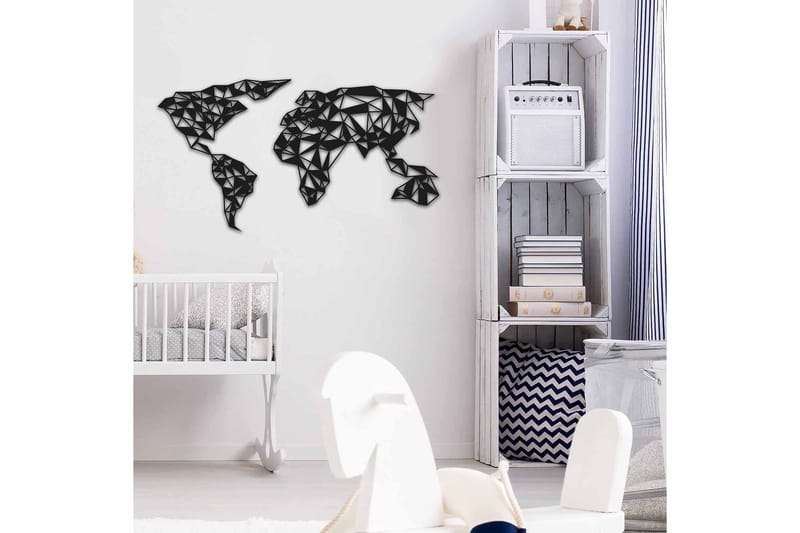 Dekorativ Väggdekor 87x47 cm - Svart - Inredning - Väggdekor - Skylt - Plåtskyltar