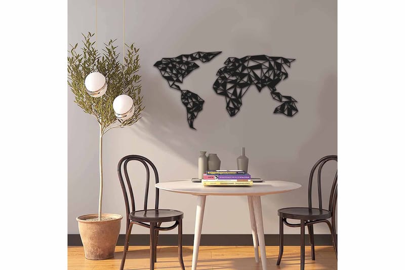 Dekorativ Väggdekor 87x47 cm - Svart - Inredning - Väggdekor - Skylt - Plåtskyltar