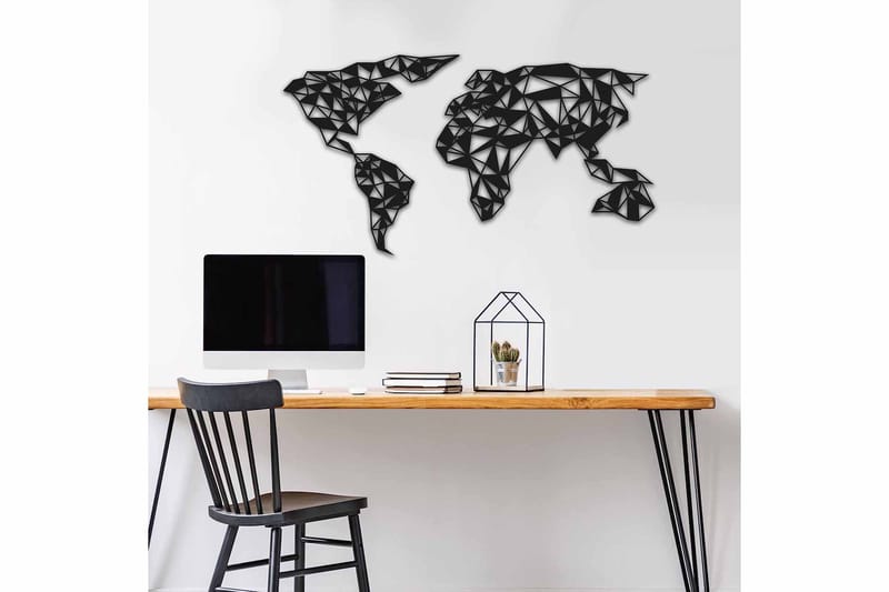 Dekorativ Väggdekor 87x47 cm - Svart - Inredning - Väggdekor - Skylt - Plåtskyltar