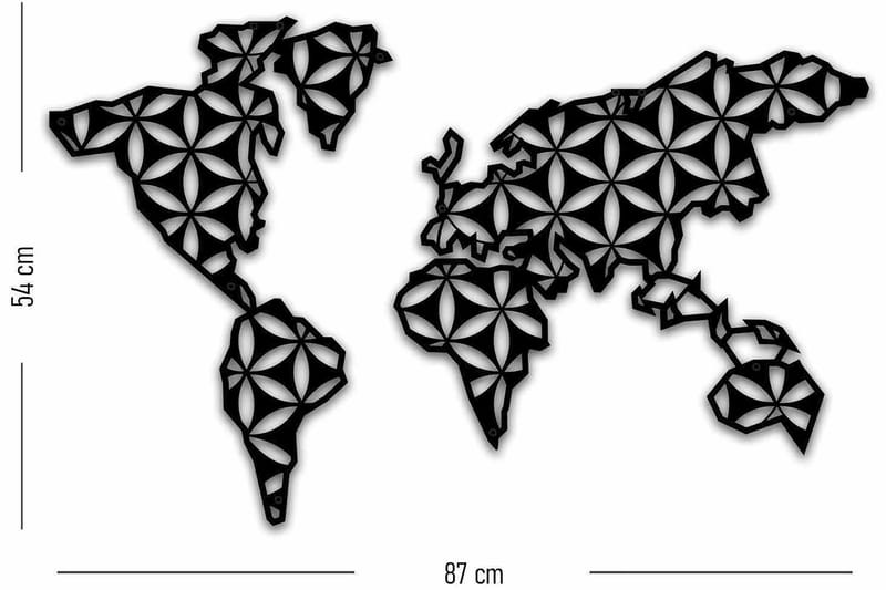 Dekorativ Väggdekor 87x54 cm - Svart - Inredning - Väggdekor - Skylt - Plåtskyltar