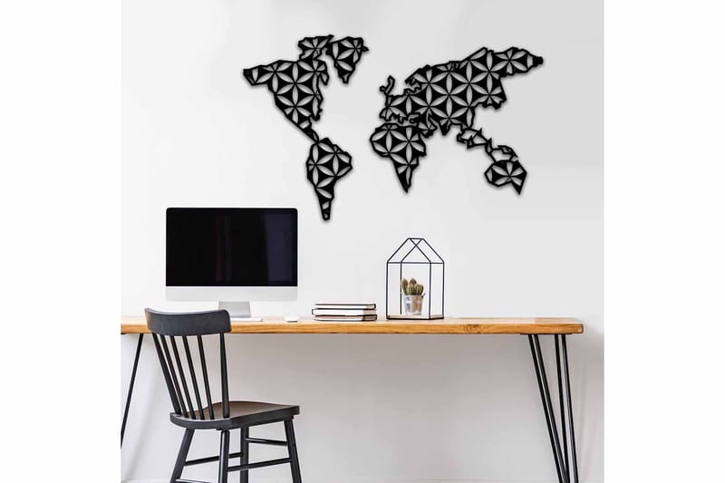 Dekorativ Väggdekor 87x54 cm - Svart - Inredning - Väggdekor - Skylt - Plåtskyltar