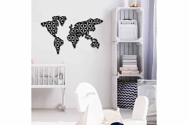 Dekorativ Väggdekor 87x54 cm - Svart - Inredning - Väggdekor - Skylt - Plåtskyltar