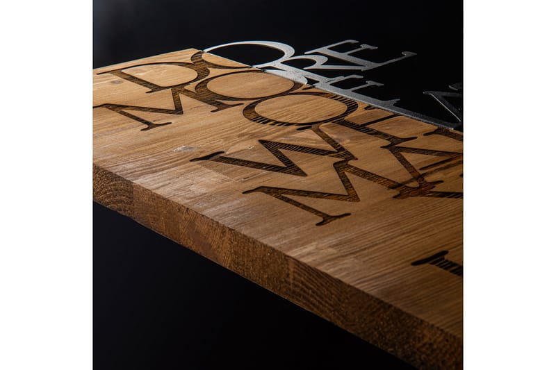 Do More Of What Makes You Happy Väggdekor - Svart/Valnöt - Inredning - Väggdekor - Skylt - Plåtskyltar