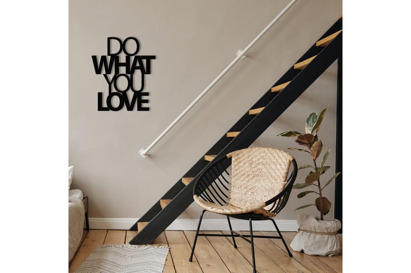 Do What You Love Väggdekor - Svart - Inredning - Väggdekor - Skylt - Plåtskyltar