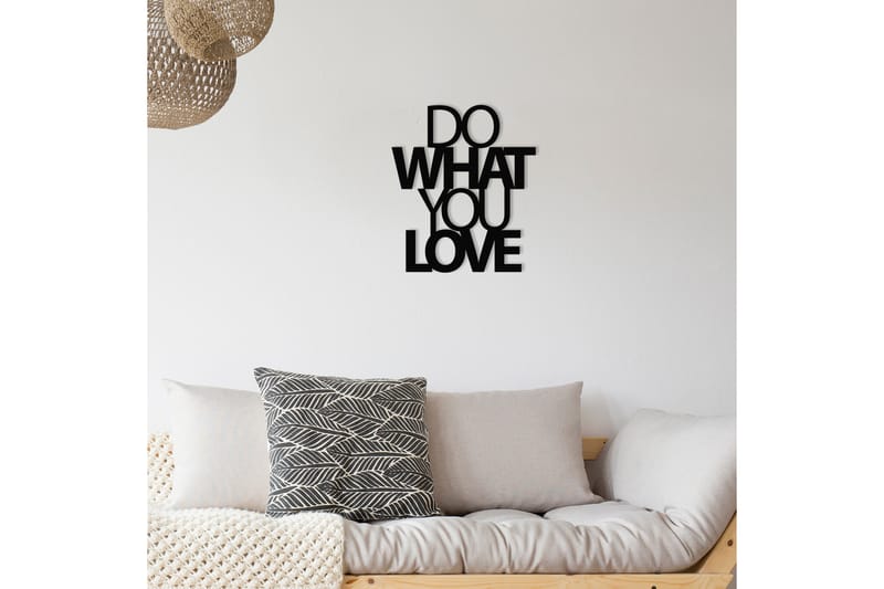 Do What You Love Väggdekor - Svart - Inredning - Väggdekor - Skylt - Plåtskyltar