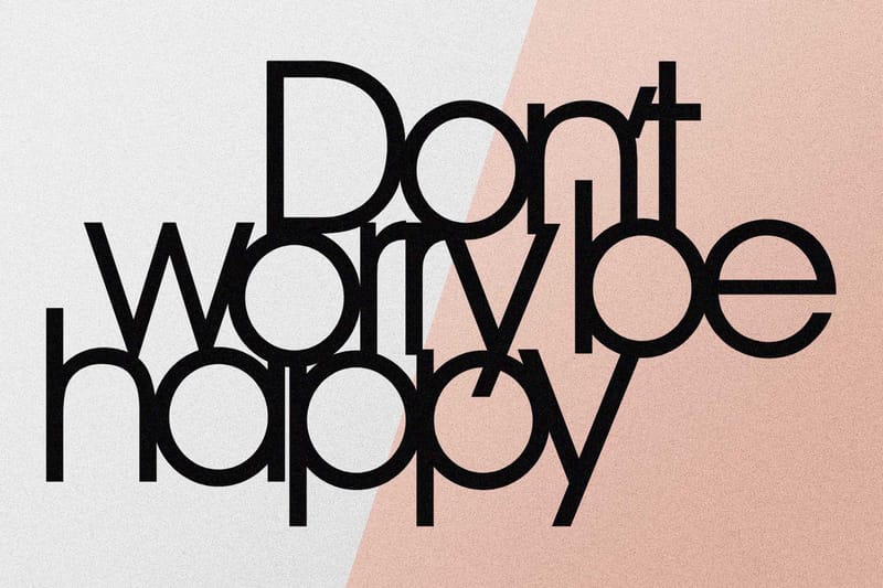Don't Worry Be Happy Väggdekor - Svart - Inredning - Väggdekor - Skylt - Plåtskyltar