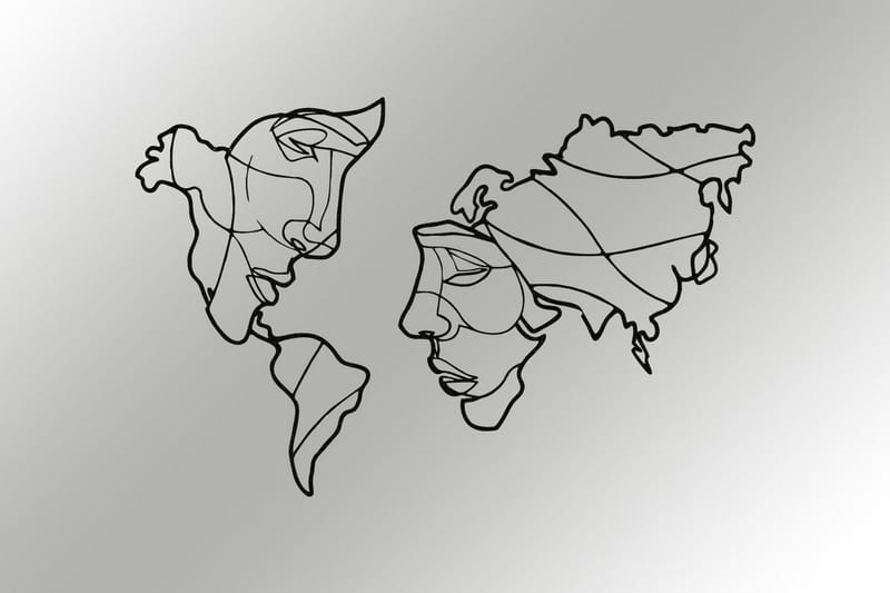 Duplicate 2 Väggdekor - Svart - Inredning - Väggdekor - Skylt - Plåtskyltar