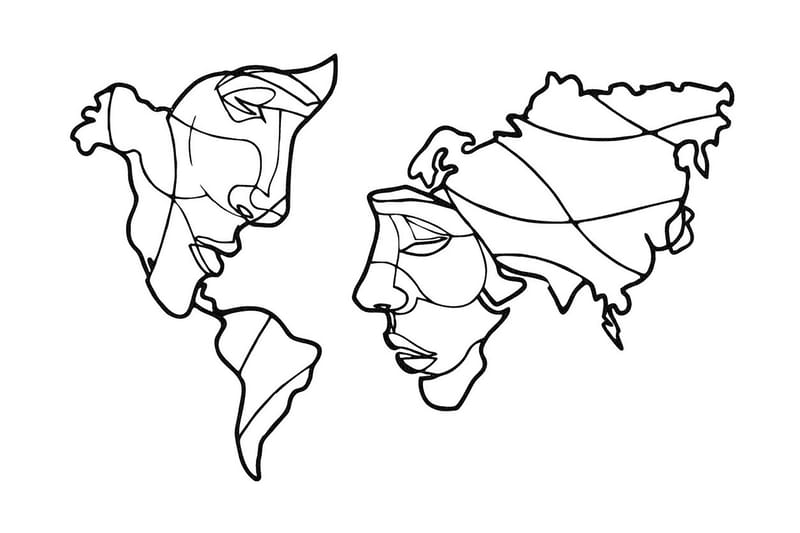 Duplicate 2 Väggdekor, Svart