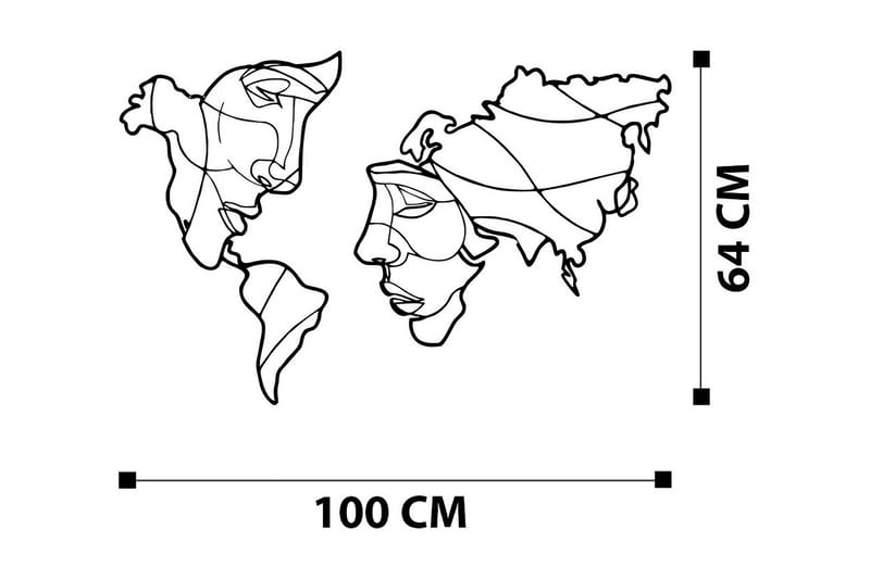 Duplicate 2 Väggdekor - Svart - Inredning - Väggdekor - Skylt - Plåtskyltar