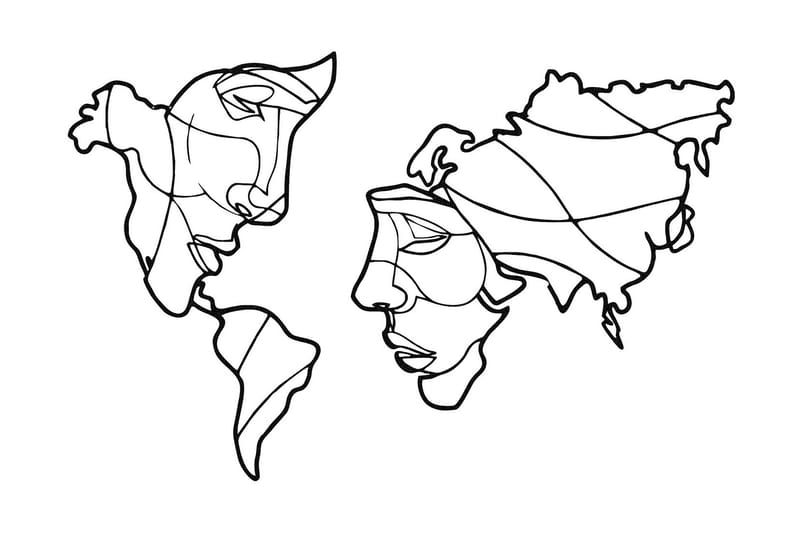 Duplicate Väggdekor, Svart