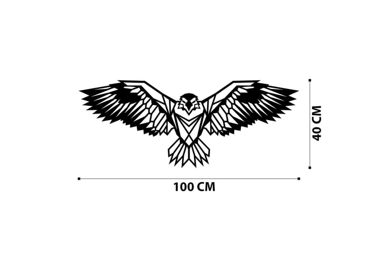 Eagle 3 Metal Decor Väggdekor - Svart - Inredning - Väggdekor - Skylt - Plåtskyltar