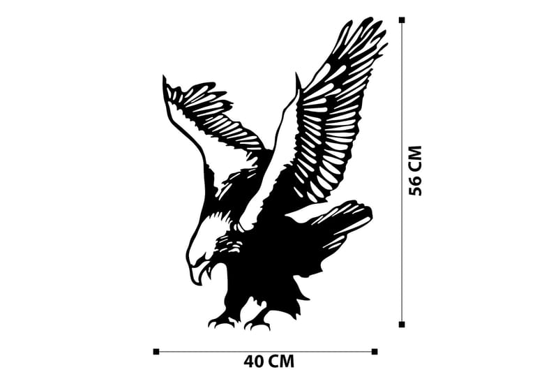 Eagle Metal Decor Väggdekor - Svart - Inredning - Väggdekor - Skylt - Plåtskyltar
