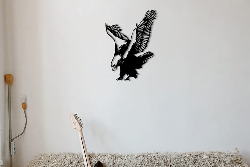 Eagle Metal Decor Väggdekor - Svart - Inredning - Väggdekor - Skylt - Plåtskyltar
