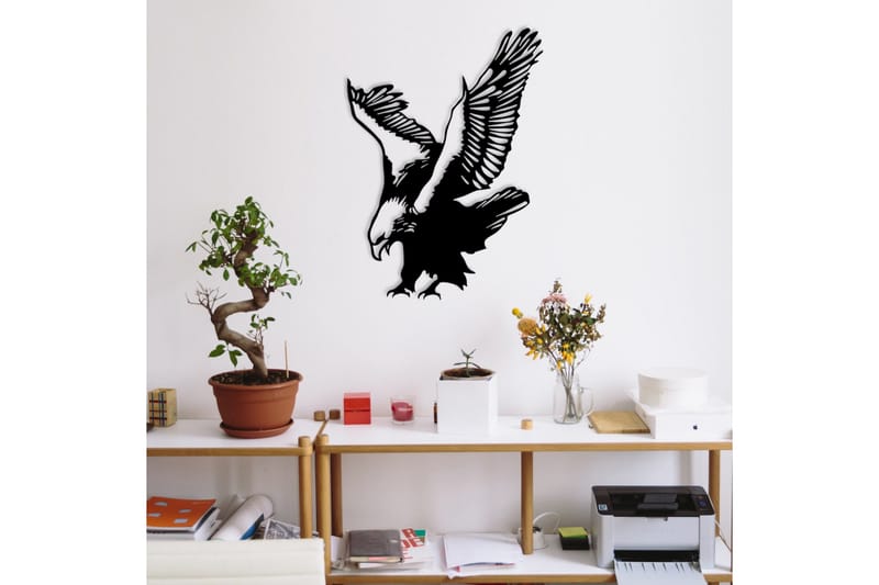 Eagle Metal Decor Väggdekor - Svart - Inredning - Väggdekor - Skylt - Plåtskyltar
