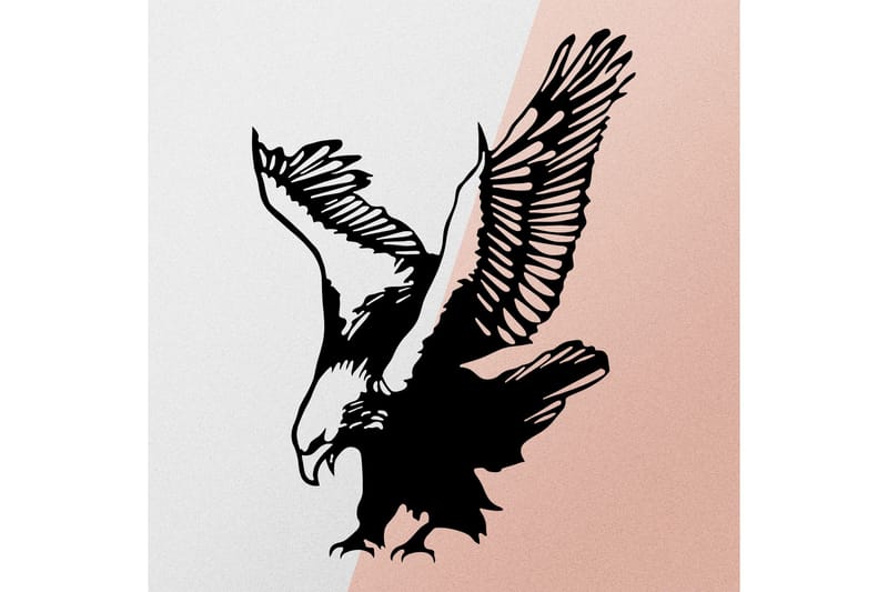 Eagle Metal Decor Väggdekor - Svart - Inredning - Väggdekor - Skylt - Plåtskyltar