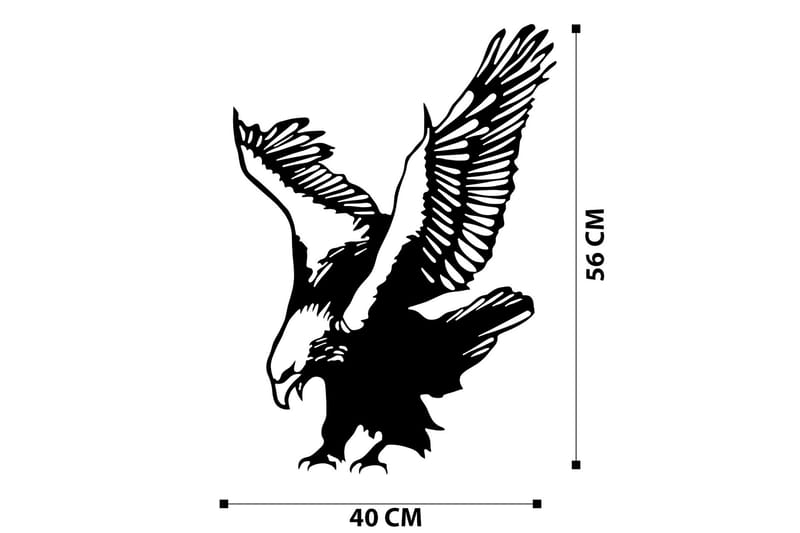 Eagle Metal Decor Väggdekor - Svart - Inredning - Väggdekor - Skylt - Plåtskyltar