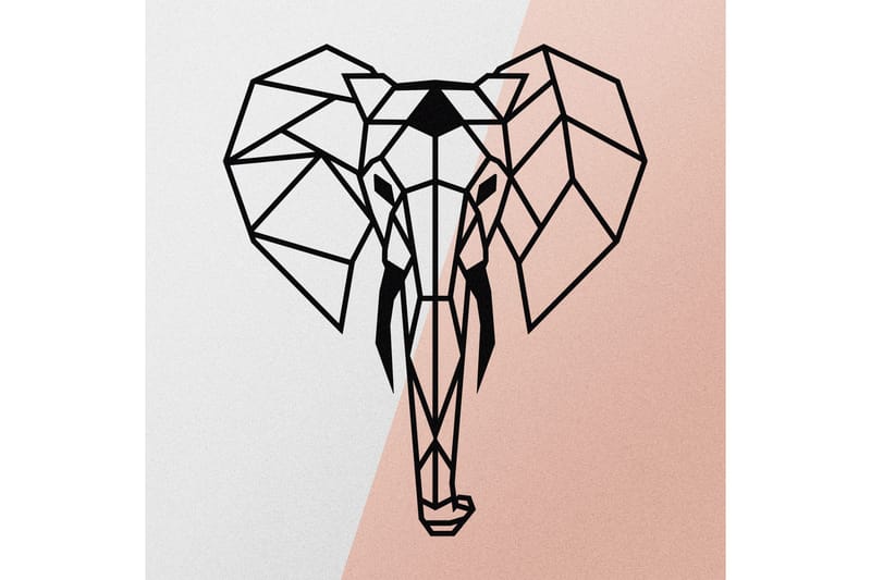 Elephant Väggdekor - Svart - Inredning - Väggdekor - Skylt - Plåtskyltar