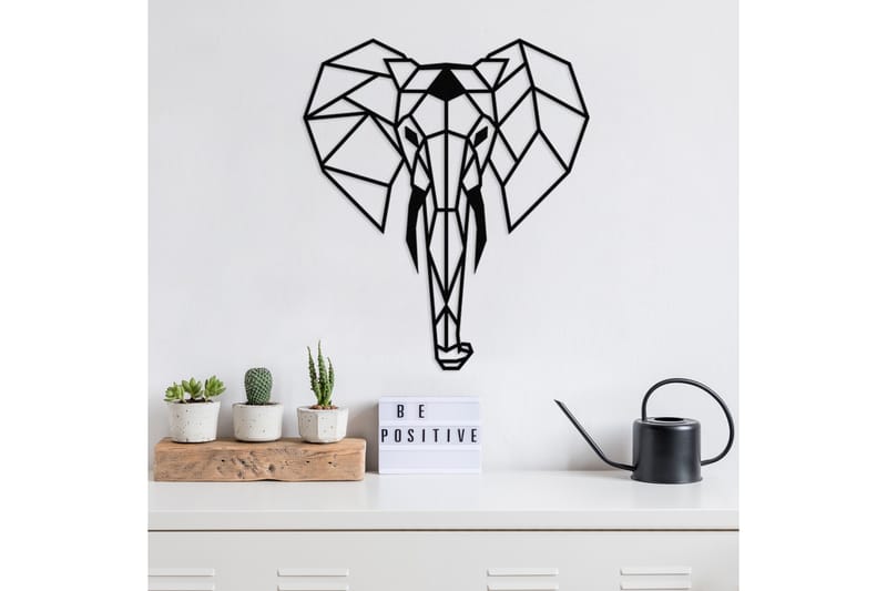 Elephant Väggdekor - Svart - Inredning - Väggdekor - Skylt - Plåtskyltar
