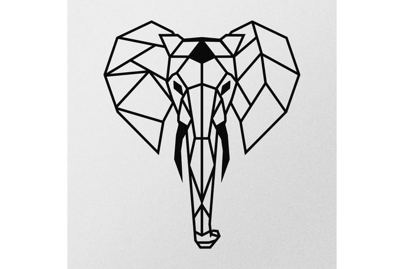 Elephant Väggdekor - Svart - Inredning - Väggdekor - Skylt - Plåtskyltar