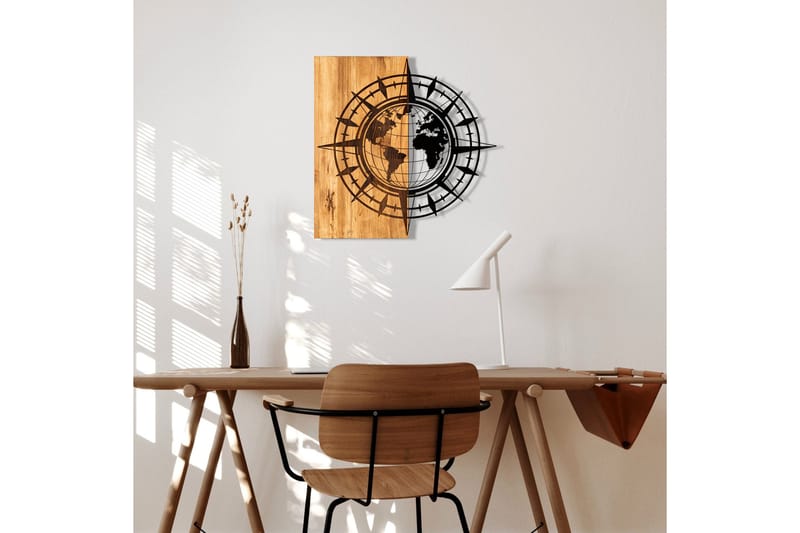 Esila Väggdekor - Svart/Valnöt - Inredning - Väggdekor - Skylt - Plåtskyltar