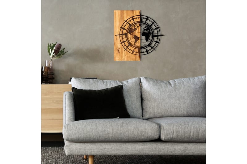 Esila Väggdekor - Svart/Valnöt - Inredning - Väggdekor - Skylt - Plåtskyltar