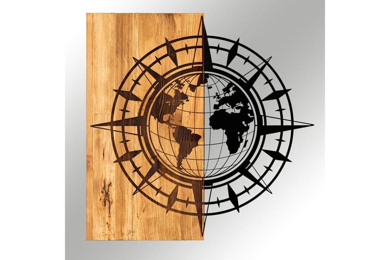 Esila Väggdekor - Svart/Valnöt - Inredning - Väggdekor - Skylt - Plåtskyltar