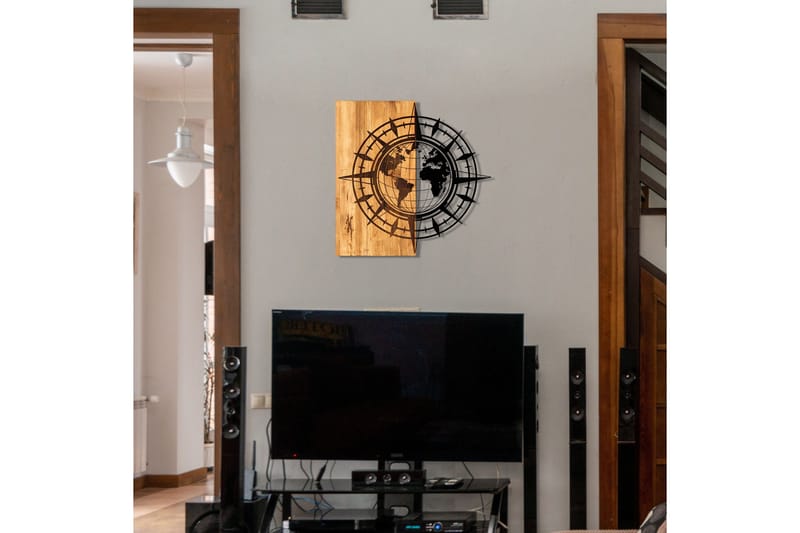 Esila Väggdekor - Svart/Valnöt - Inredning - Väggdekor - Skylt - Plåtskyltar